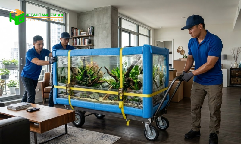 Dịch vụ vận chuyển bể cá tại Bể Cá Hoàng Gia
