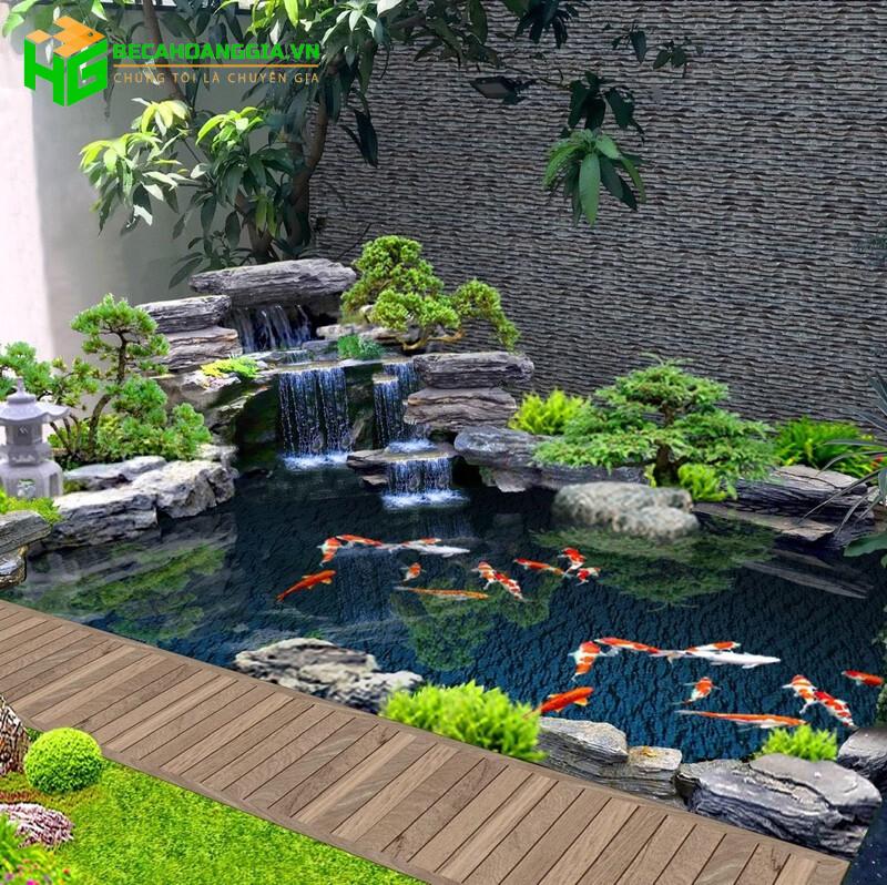 Mẫu tiểu cảnh hồ cá đẹp