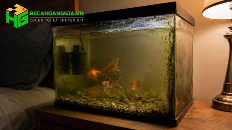 Bể cá có mùi tanh