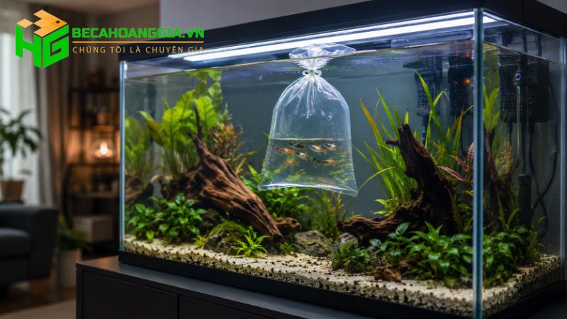 Cách thả cá mới vào bể