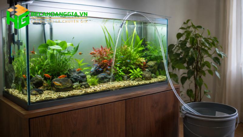 Cách thay nước bể cá không làm cá sốc