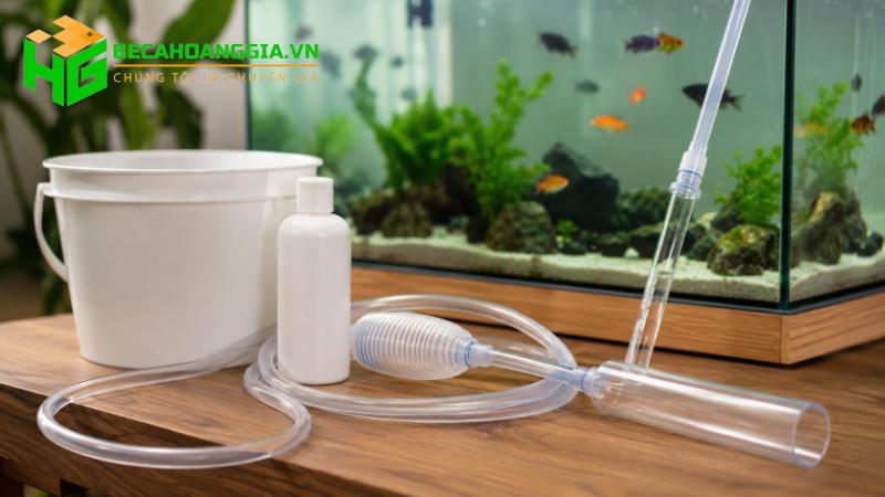Cách thay nước bể cá không làm cá sốc
