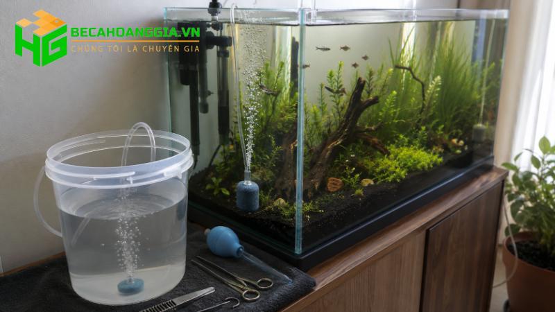Khử clo nước máy nuôi cá