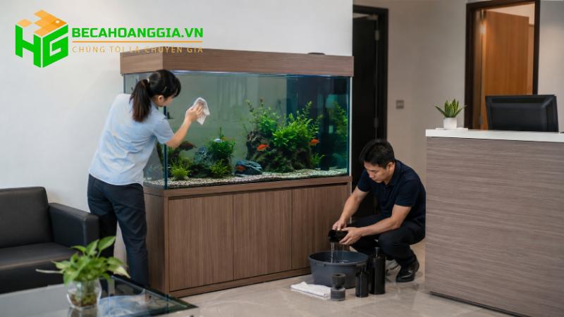 Vệ sinh bể cá